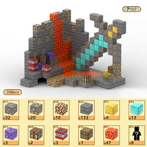 Magnetic Building Block Magnet Cube Mine World Set for Boy Girl Kid Age 3+