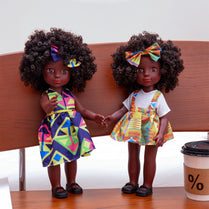 American African Black Doll with Curly Hair - Perfect Gift